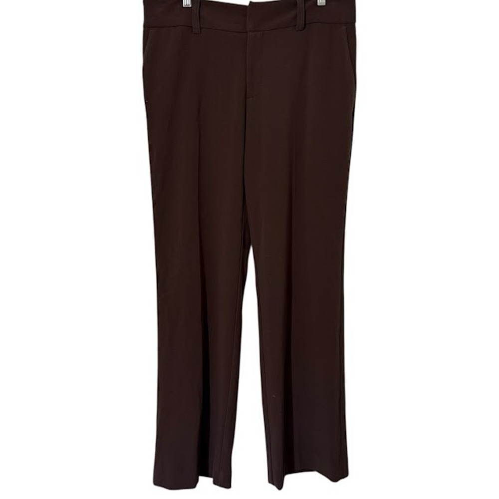 Karen Kane Dark Brown Straight Leg Trouser Dress Pants Womens 14